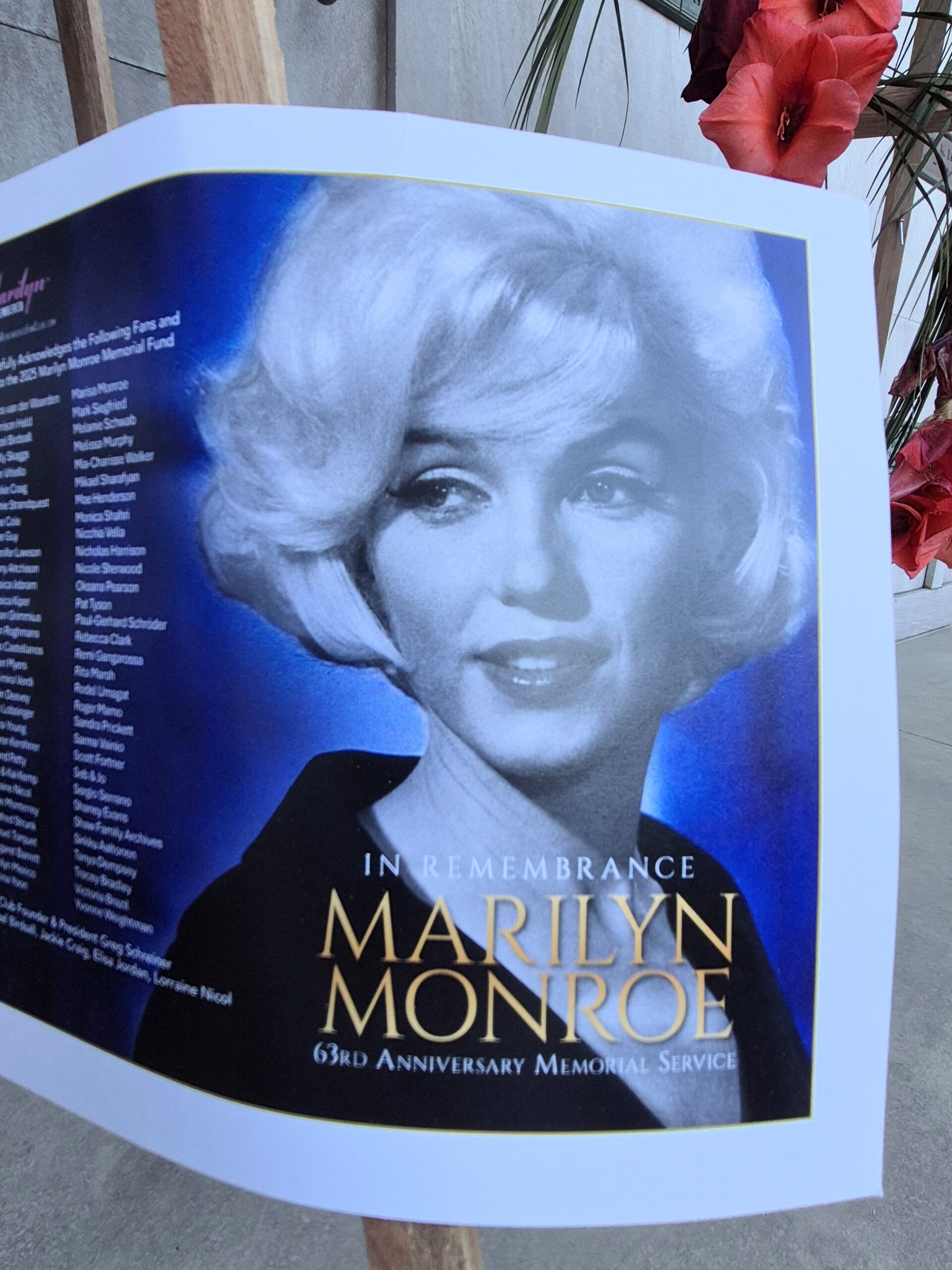 Outpouring of worldwide fan love continues to honor the remembrance of Marilyn Monroe at her grave site during the anniversary of her death and 99 year's of her birthday
